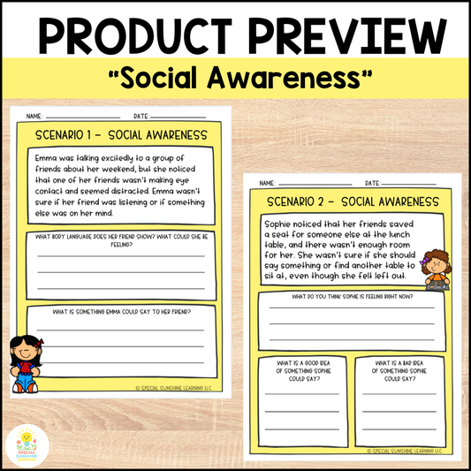 School-Based Social Emotional Skills "Social Awareness" Activities