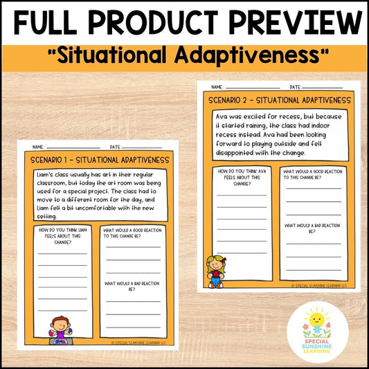 School-Based Social Emotional Skills "Situational Adaptiveness" FREEBIE