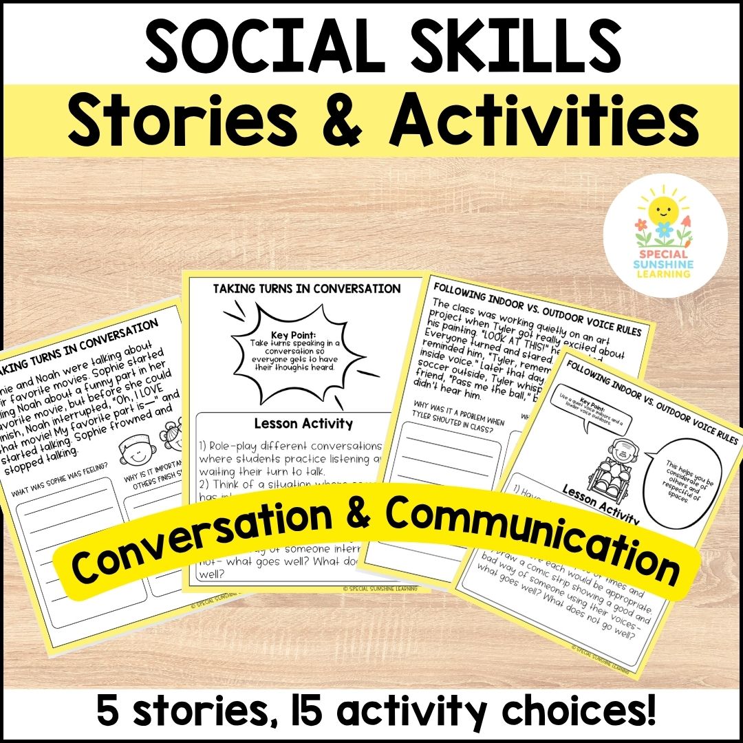 Social Skills: Stories and Activities | 15 WEEK PACK BUNDLE