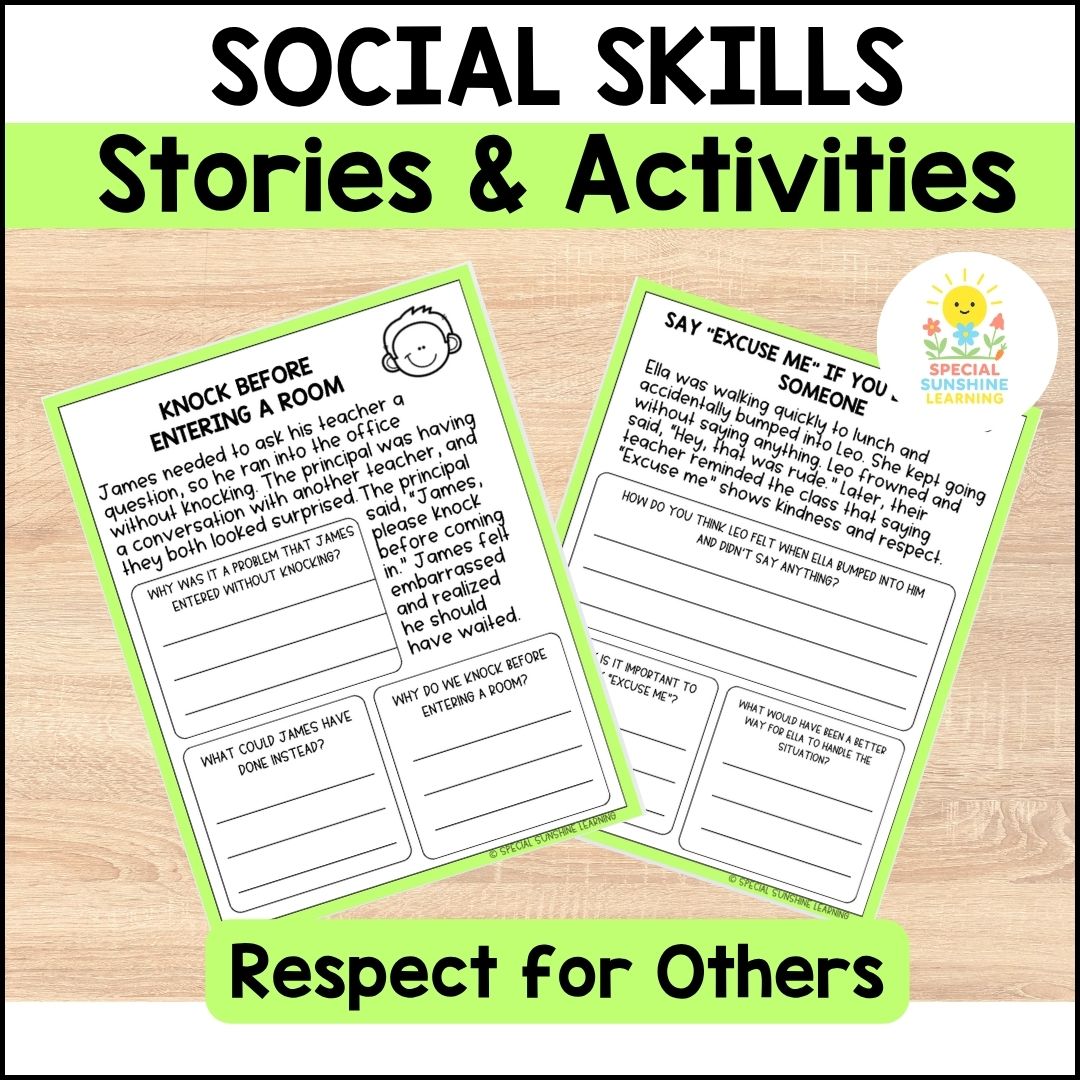 Social Skills: Stories and Activites FREE