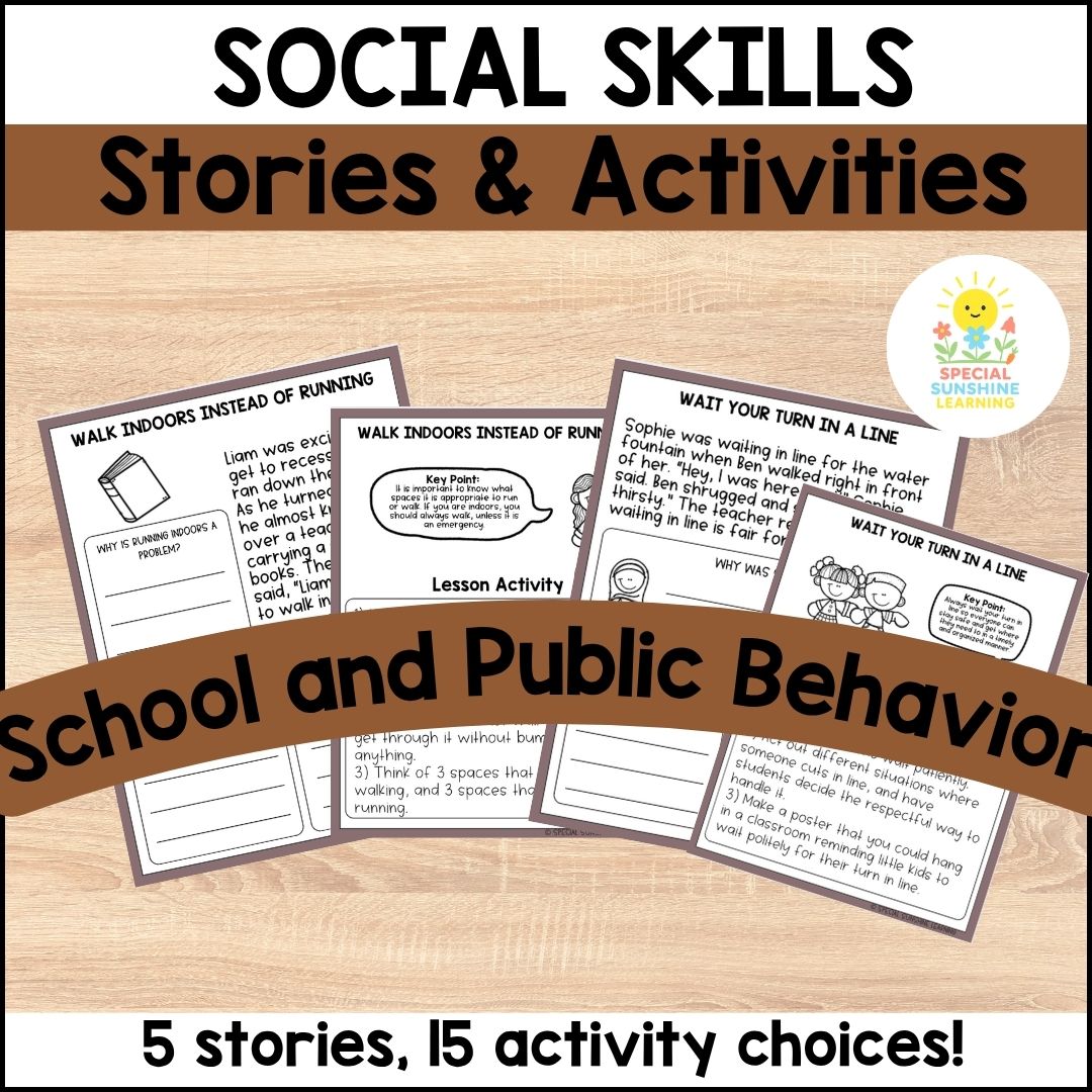 Social Skills: Stories and Activities | 15 WEEK PACK BUNDLE