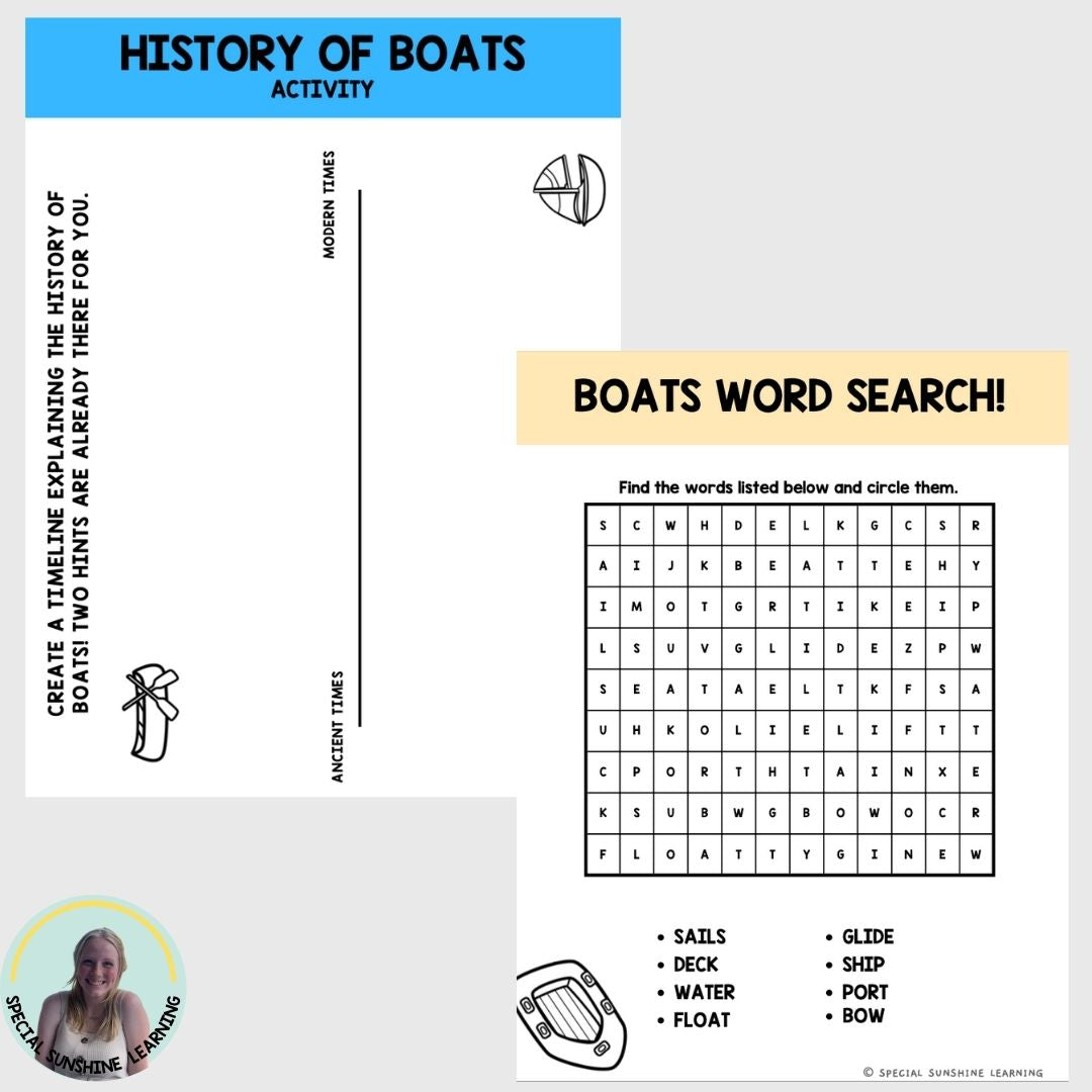 "Boat Mechanics" Reading Passages & STEM Comprehension Activities FREEBIE