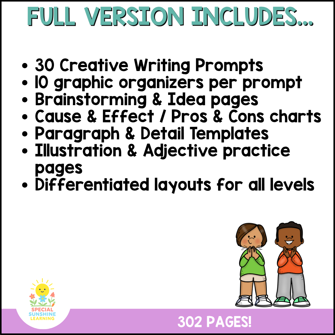 Writing Prompts with Graphic Organizers & Templates | 30 WEEKS OF LEARNING