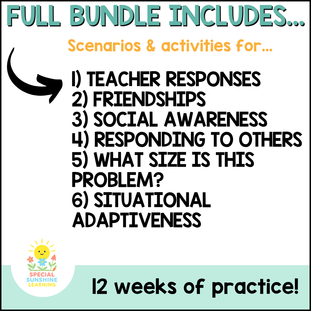 School-Based Social-Emotional Skills "Teacher Responses" FREEBIE