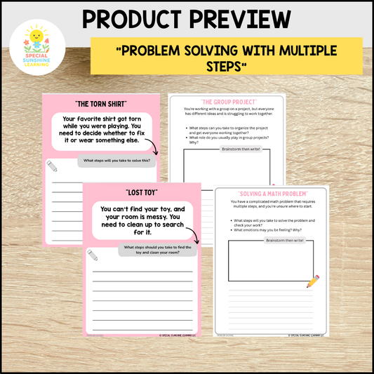 Story-Based SEL Writing Prompts "Problem Solving w Multiple Steps” | Grades 3–12