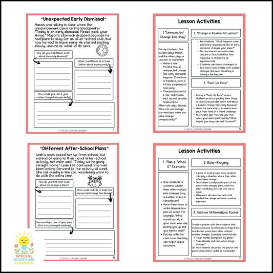 "Handling Changes in Routine" – Managing Change Social Stories & SEL Lessons