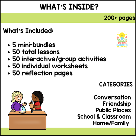 Invisible Rules Social Skills Bundle | 16 Weeks of Lessons, Games & Activities