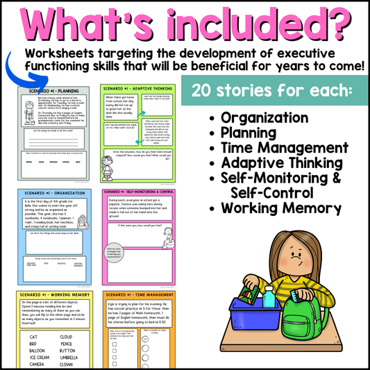 Executive Functioning Skills: Activities and Scenarios | 24 WEEK PACK