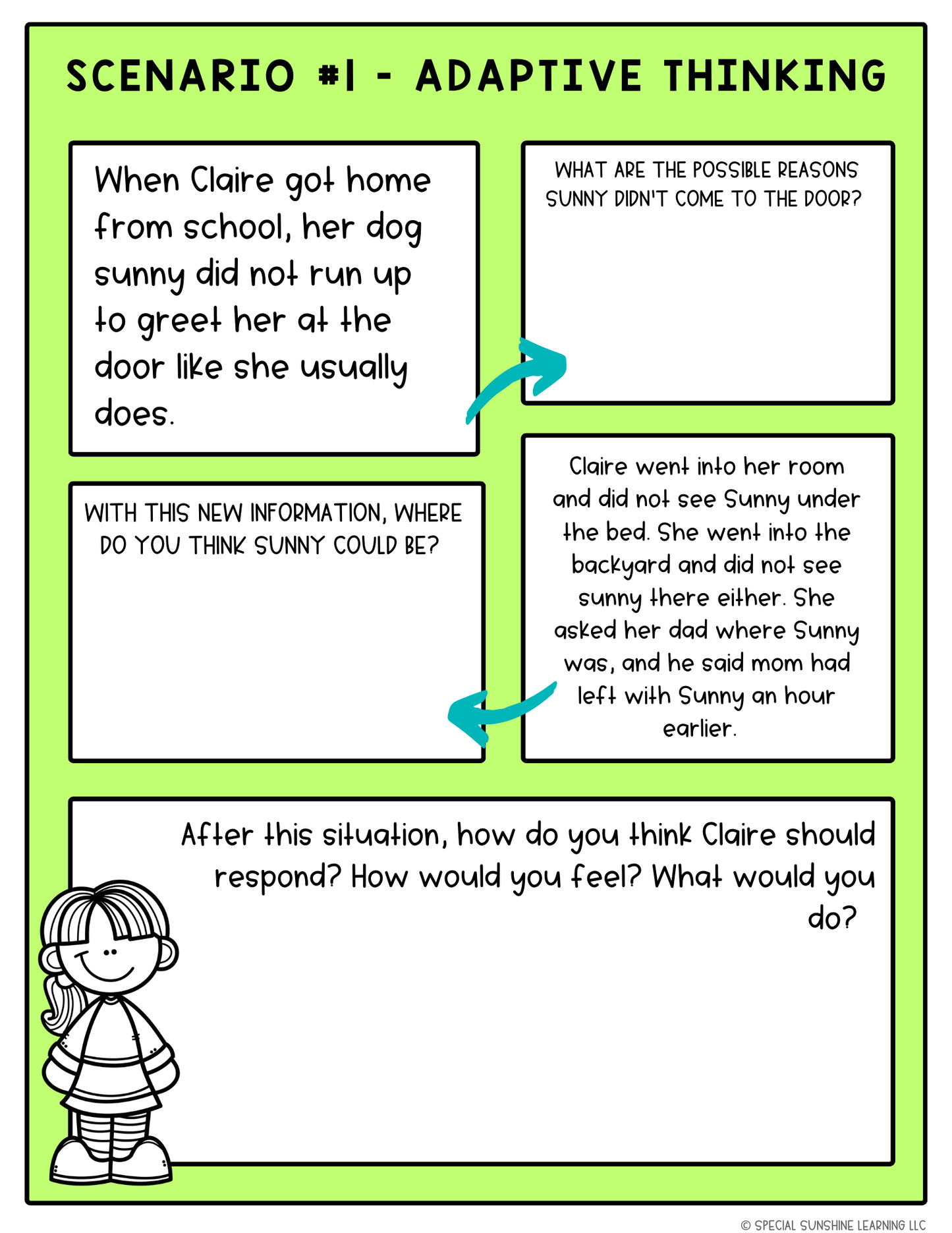 Executive Functioning Skills: Scenarios & Activities Packet - FREEBIE