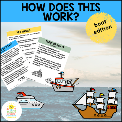 Boat Mechanics Reading Passages & STEM Comprehension Activities