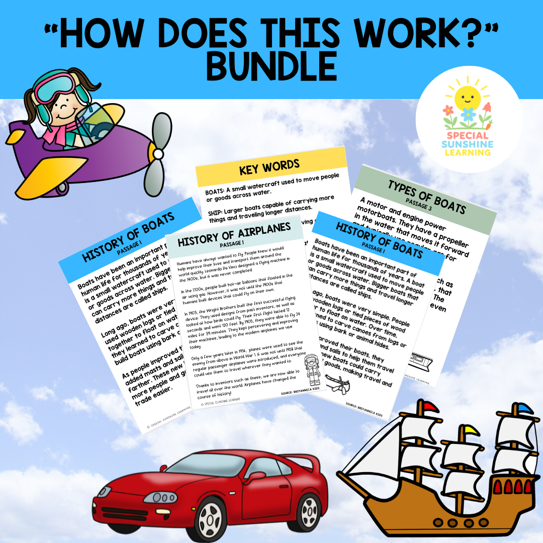 Mechanics Reading Passages & STEM Comprehension Activities BUNDLE