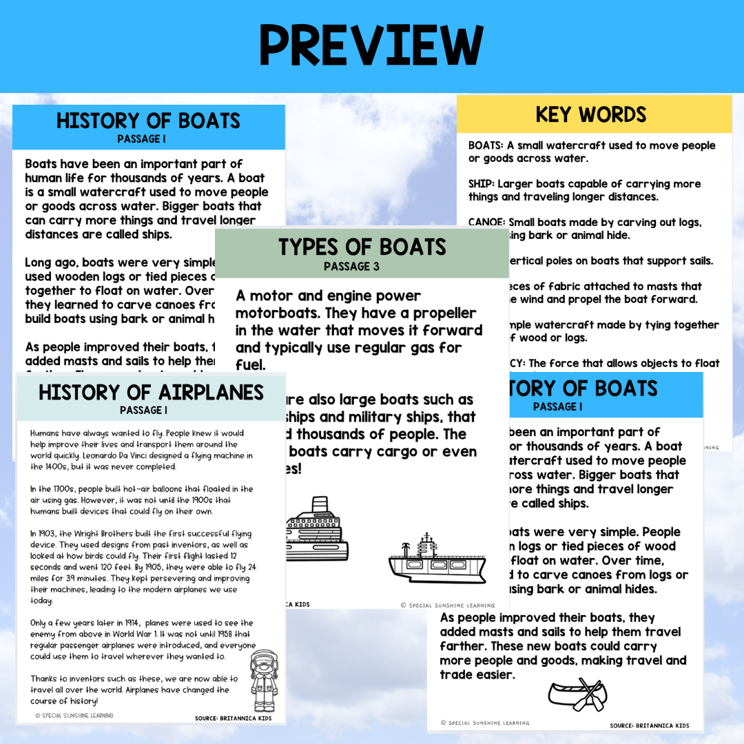Mechanics Reading Passages & STEM Comprehension Activities BUNDLE