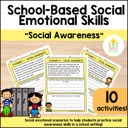 School-Based Social Emotional Skills "Social Awareness" Activities