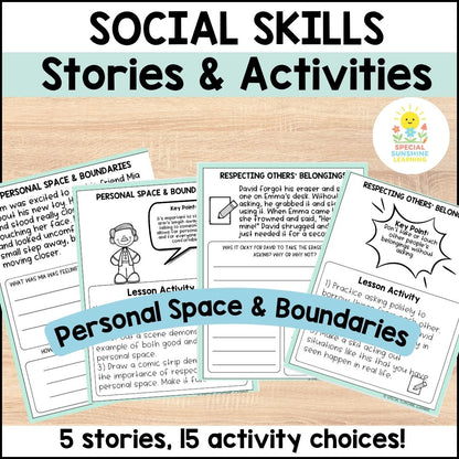 Social Skills: Stories and Activities | 15 WEEK PACK BUNDLE