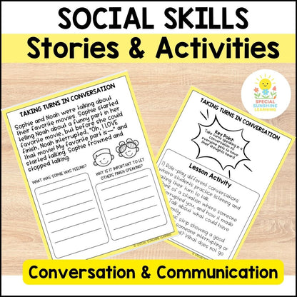 Social Skills: Stories and Activites FREE