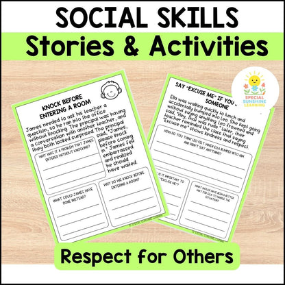 Social Skills: Stories and Activites FREE