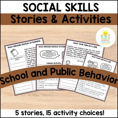 Social Skills: Stories and Activities | 15 WEEK PACK BUNDLE