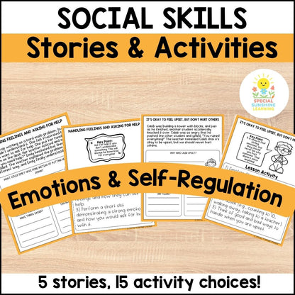 Social Skills: Stories and Activities | 15 WEEK PACK BUNDLE
