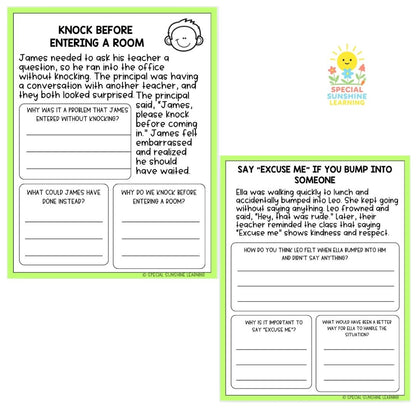 Social Skills Story & Activities: Respect for Others