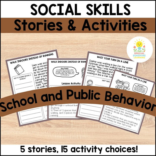 Social Skills Story & Activities: School and Public Behavior