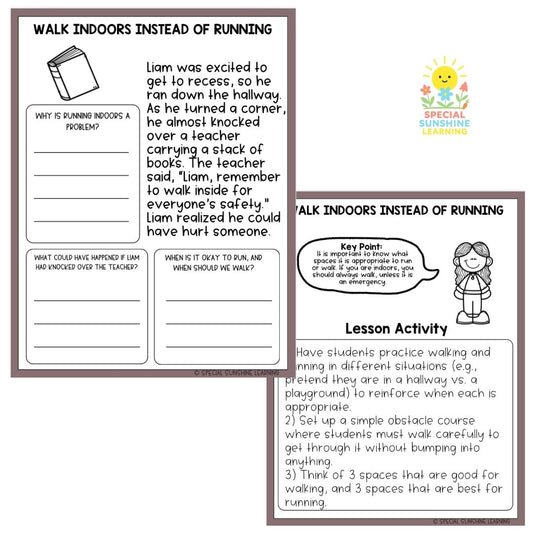 Social Skills Story & Activities: School and Public Behavior