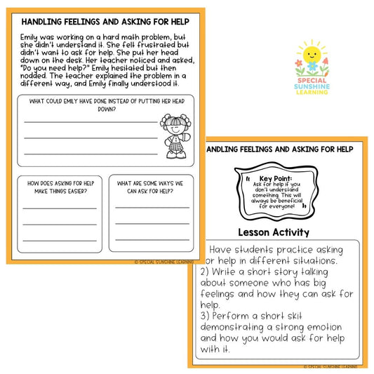 Social Skills Story & Activities: Emotions and Self-Regulation