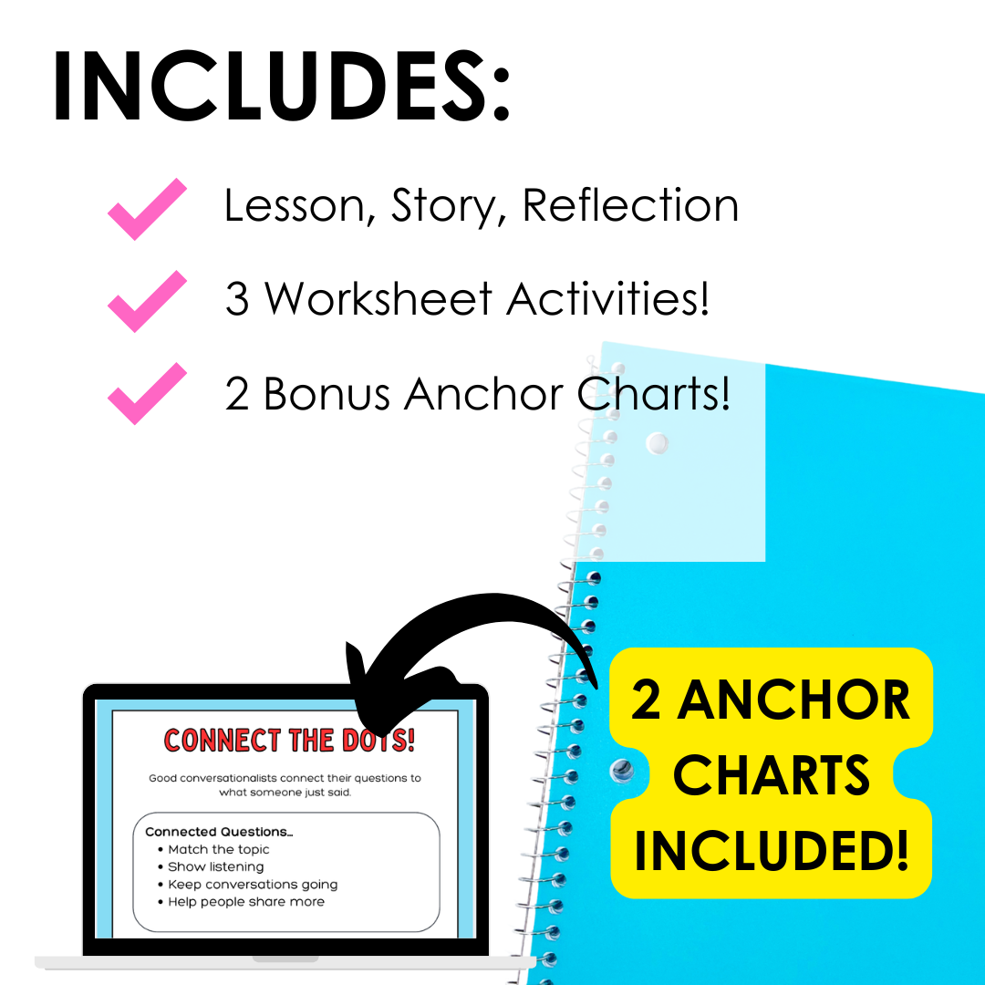Connected vs. Random Questions | Social Skills Lesson & Conversation Activities