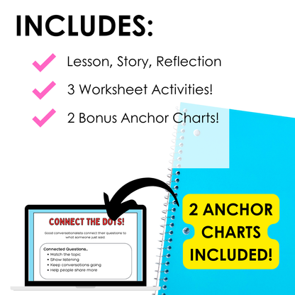 Connected vs. Random Questions | Social Skills Lesson & Conversation Activities