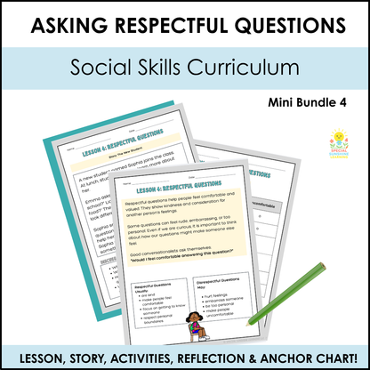 Asking Respectful Questions | Social Skills Lesson & Conversation Activities