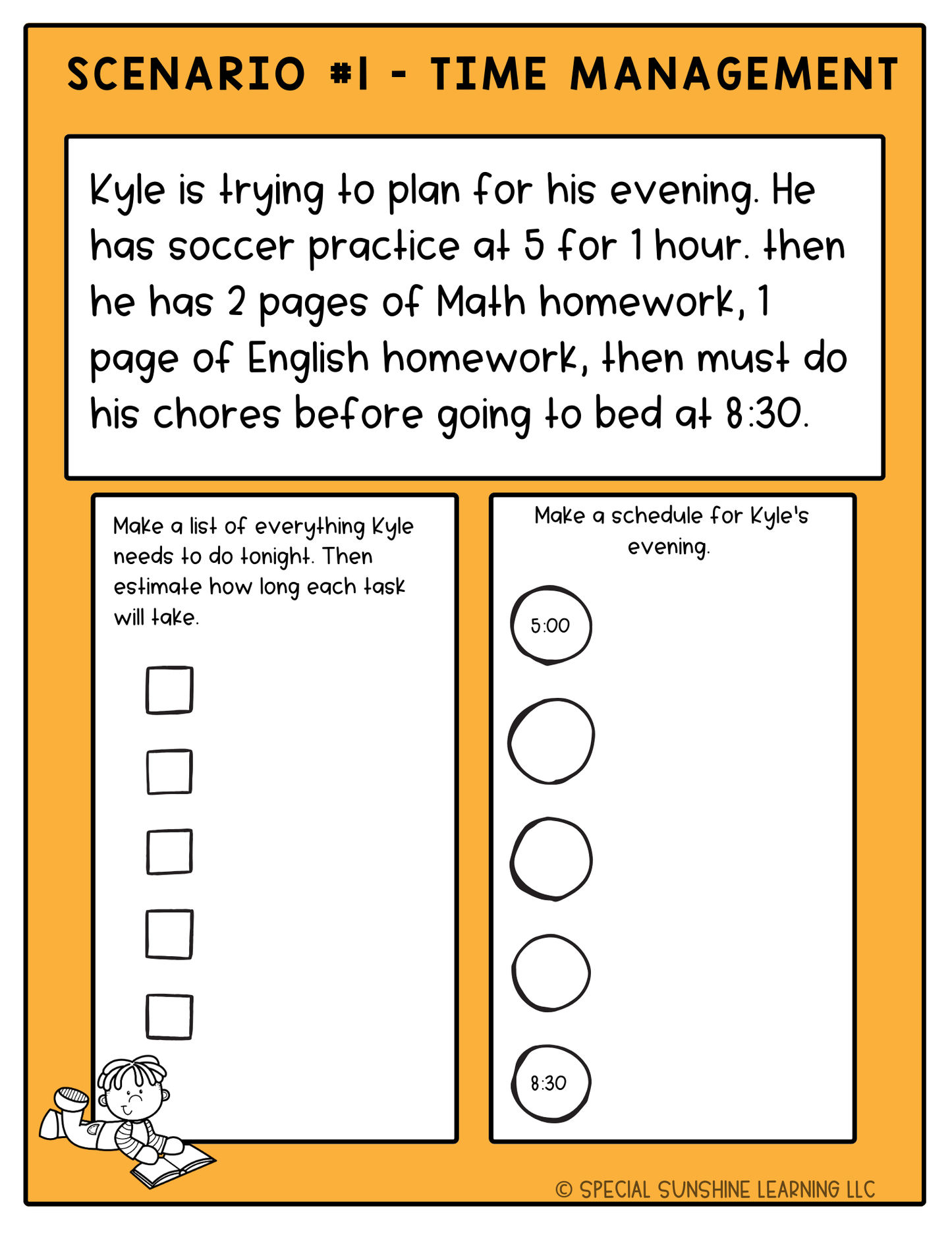 Executive Functioning Skills: Scenarios & Activities Packet - FREEBIE