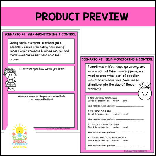 Executive Functioning Skills: "Self-Monitoring & Self-Control" Activities