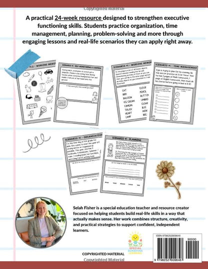 Executive Functioning Skills Workbook: 24-Week Activities & Real-Life Learning Scenarios for Grades 3–7 (ADHD, Autism & Beyond)