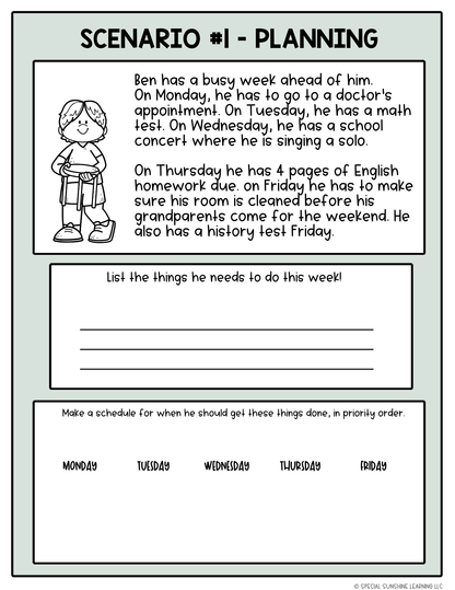 Executive Functioning Skills: Activities and Scenarios | 24 WEEK PACK