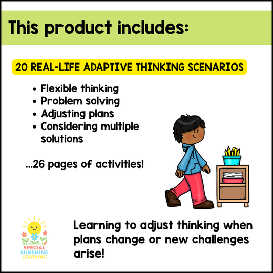 Executive Functioning Skills: "Adaptive Thinking" Scenarios & Activities