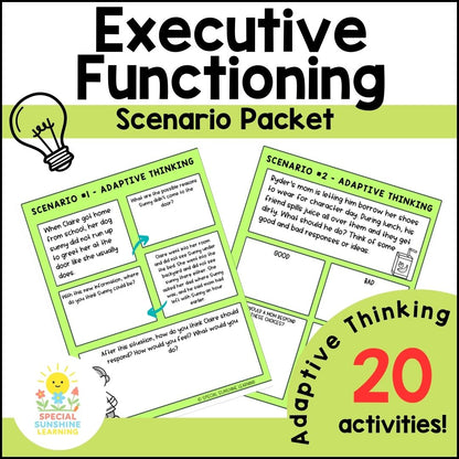 Executive Functioning Skills: "Adaptive Thinking" Scenarios & Activities