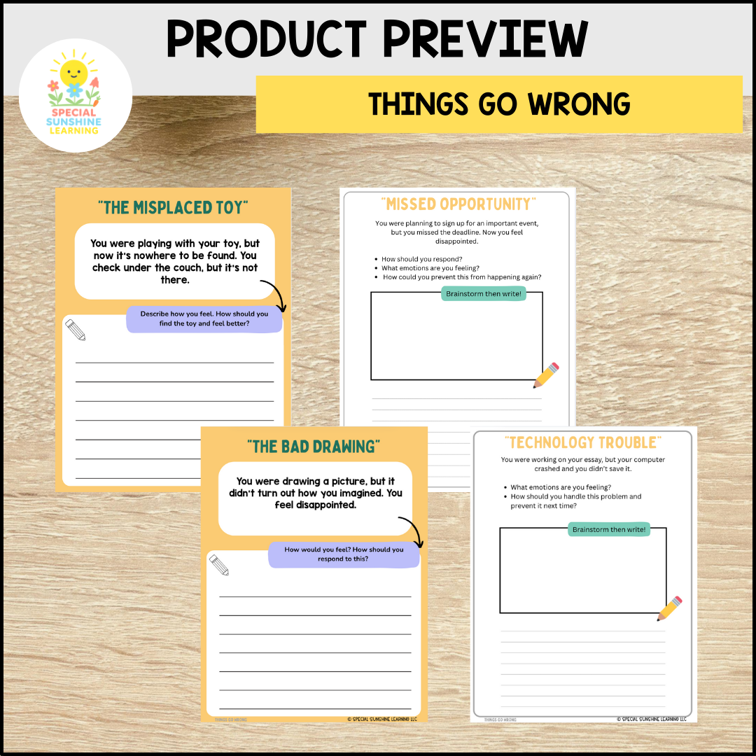 Story-Based SEL Writing Prompts “Things Go Wrong” | Grades 3–12