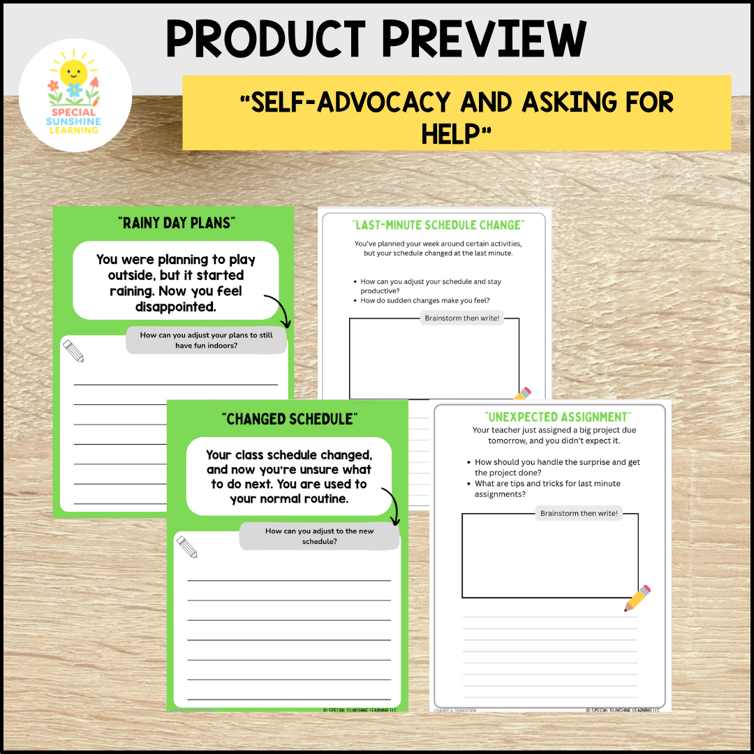 Story-Based SEL Writing Prompts "Unexpected Change & Transition” | Grades 3–12