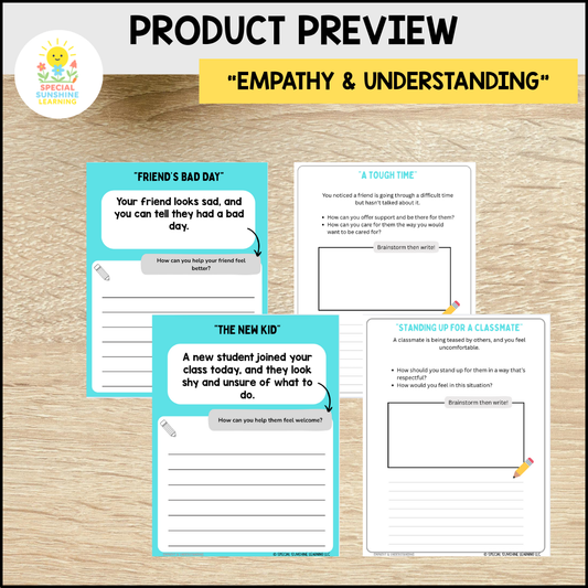 Story-Based SEL Writing Prompts "Empathy & Understanding Others” | Grades 3–12