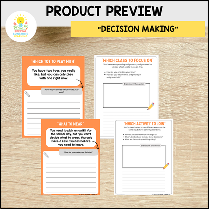 Story-Based SEL Writing Prompts "Decision Making” | Grades 3–12