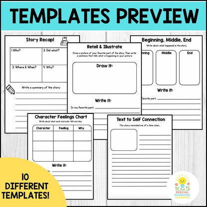 Story Summary Writing Templates | Graphic Organizers W Questions