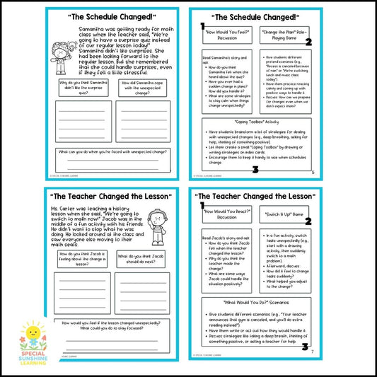 "Dealing with Unexpected Changes" – Managing Change Social Stories & SEL Lessons