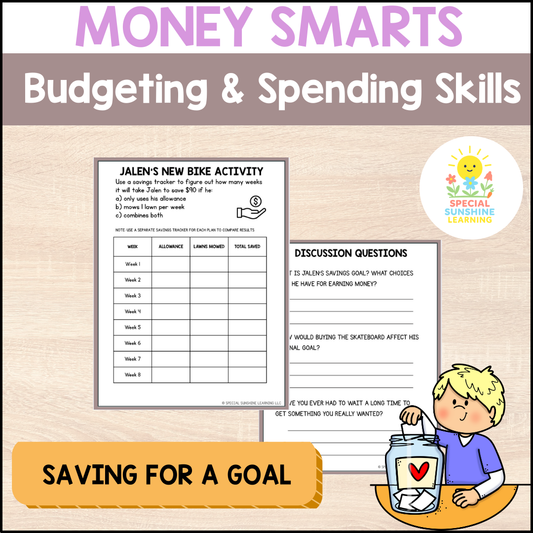 "Saving For A Goal" | Budgeting & Smart Money Choices Packet | Grades 3–6