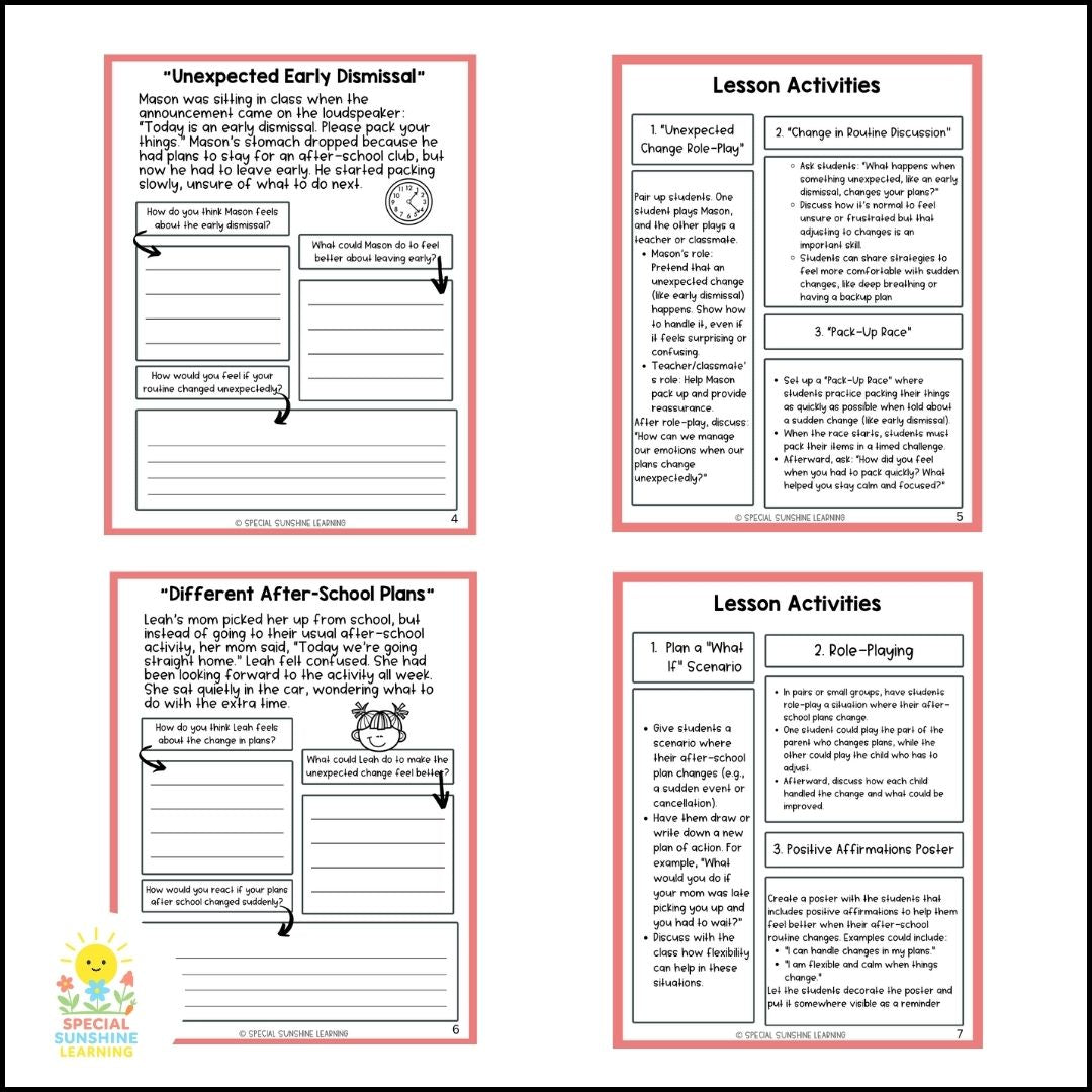 "Handling Changes in Routine" – Managing Change Social Stories & SEL Lessons