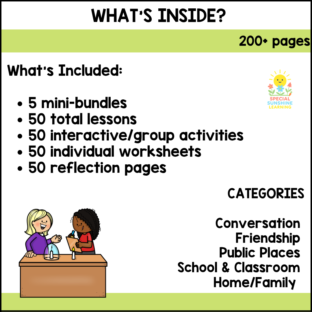 Invisible Rules Social Skills Bundle | 16 Weeks of Lessons, Games & Activities
