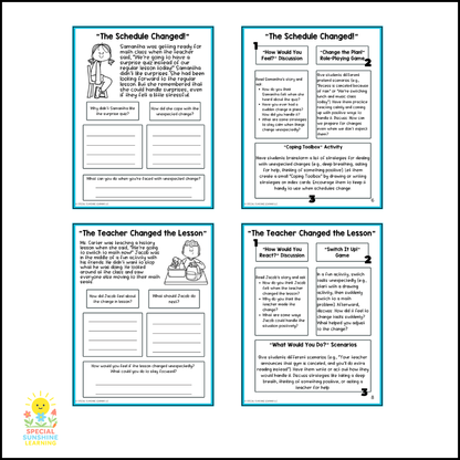 "Dealing with Unexpected Changes" – Managing Change Social Stories & SEL Lessons