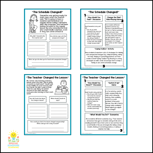 "Dealing with Unexpected Changes" – Managing Change Social Stories & SEL Lessons