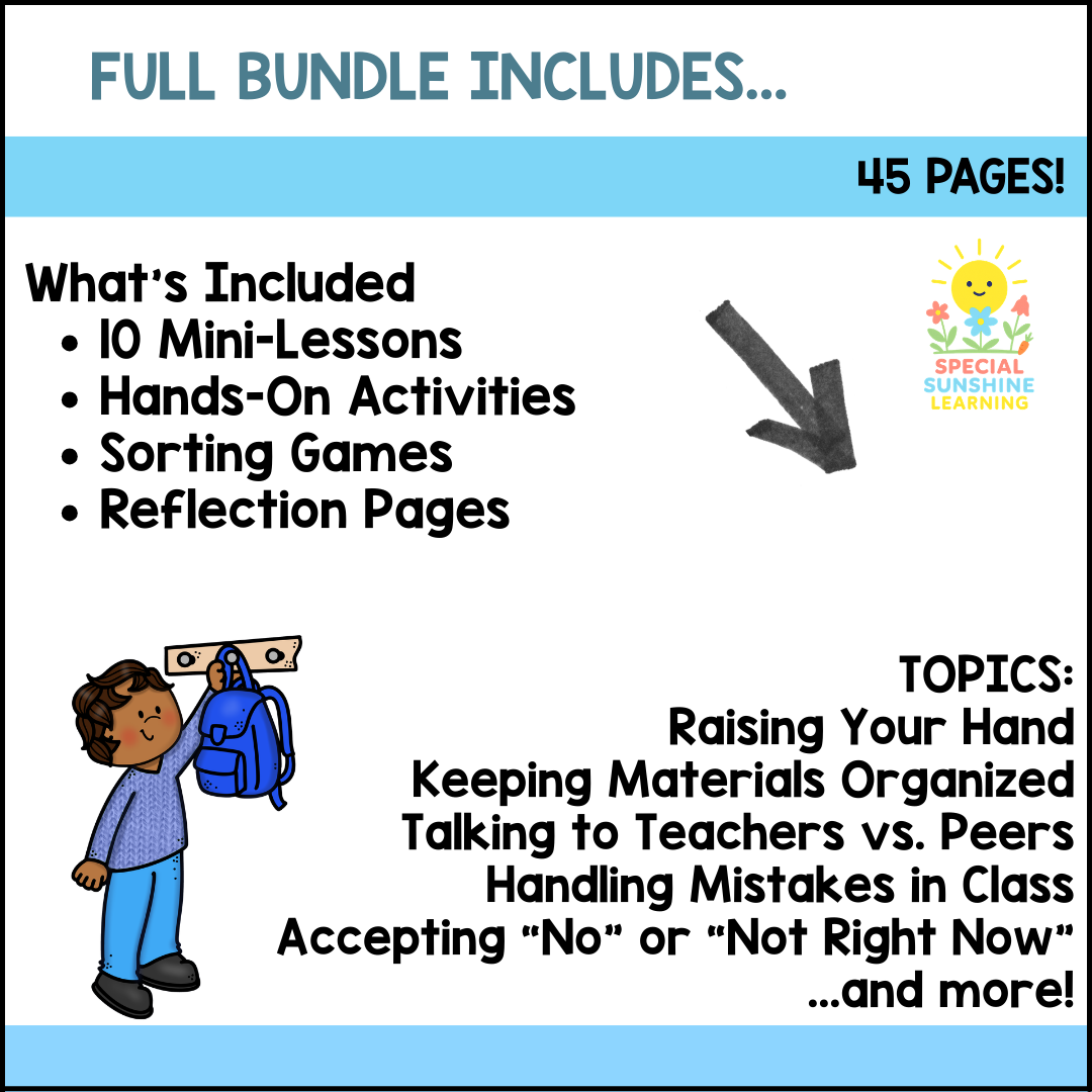 Invisible Rules at School FREEBIE | Social Skills Lessons + Activities