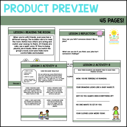 Invisible Rules of Friendship FREEBIE | Social Skills Lessons + Activities