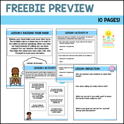 Invisible Rules at School FREEBIE | Social Skills Lessons + Activities