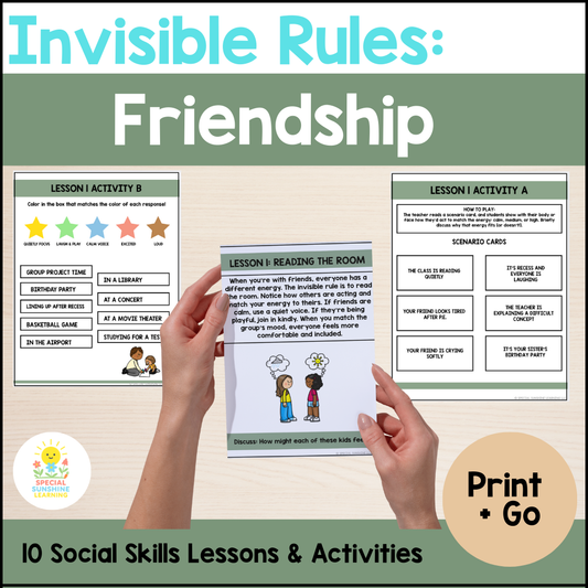 Invisible Rules of Friendship | Social Skills Lessons + Activities